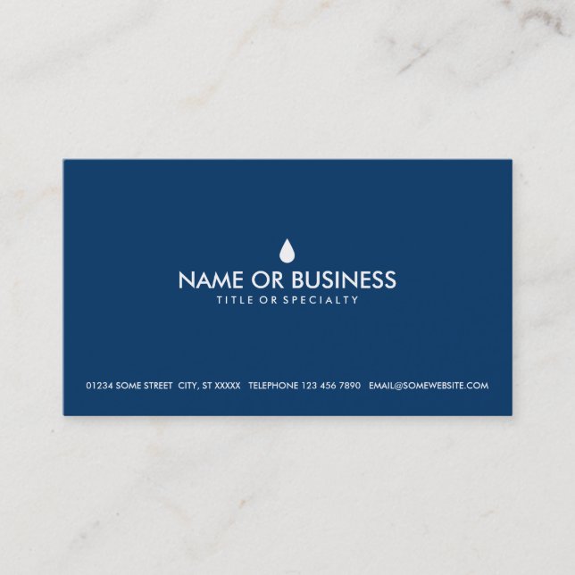 simple water drop business card (Front)