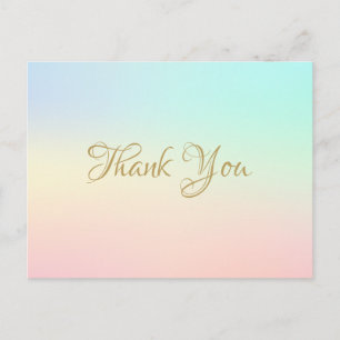 Simple Watercolor Blend Business Thank You Postcard