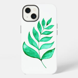 Simple watercolor branch - green iPhone 13 case