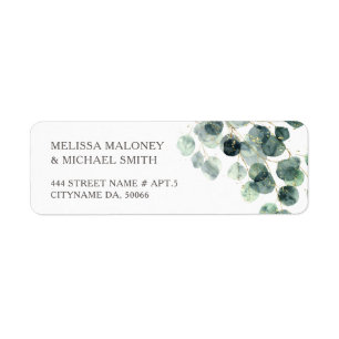 Simple Watercolor Eucalyptus Leaves    Wedding
