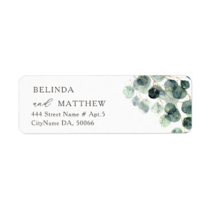 Simple Watercolor Eucalyptus Leaves Wedding