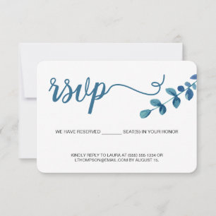 Simple Watercolor Eucalyptus RSVP no mailing