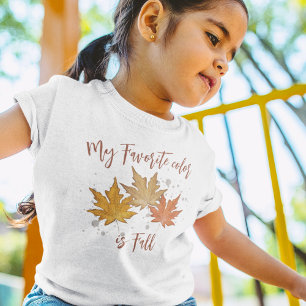 Simple Watercolor Fall Autumn Foliage Leaves  T-Shirt