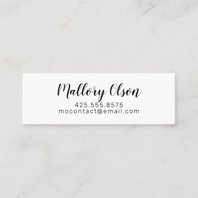 Simple watercolor floral mini calling card (Front)