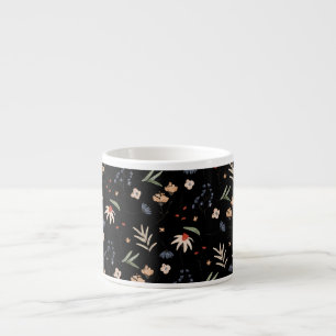 Simple watercolor flowers 1 espresso cup