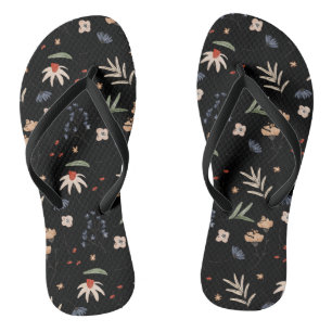 Simple watercolor flowers 1 flip flops