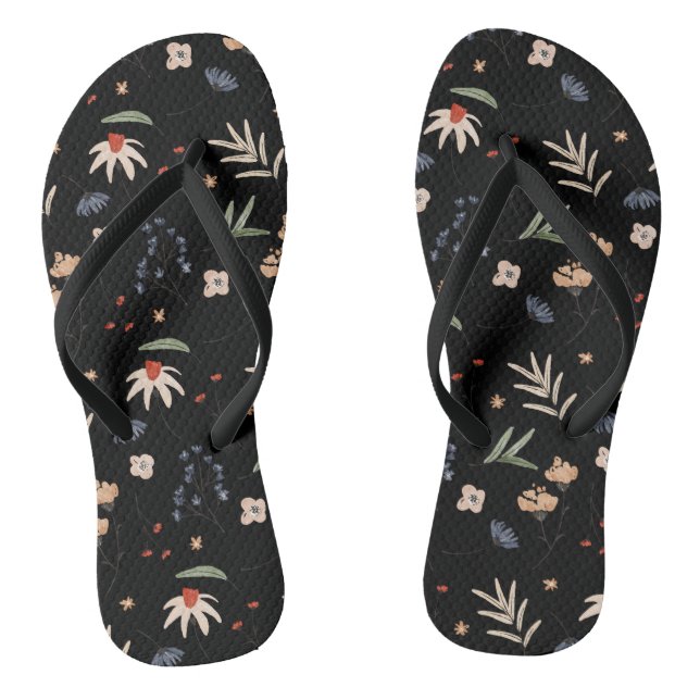 Simple watercolor flowers 1 flip flops (Footbed)