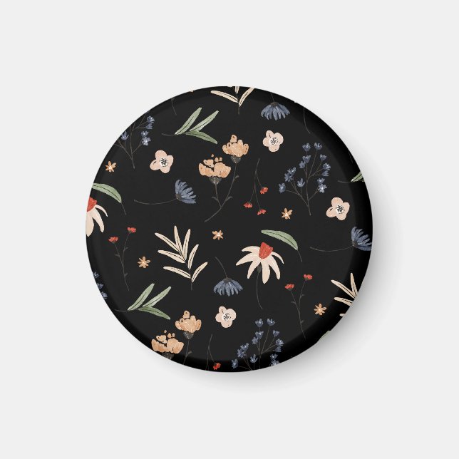 Simple watercolor flowers 1 magnet (Front)