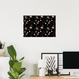 Simple watercolor flowers 1 poster