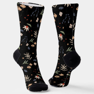 Simple watercolor flowers 1 socks