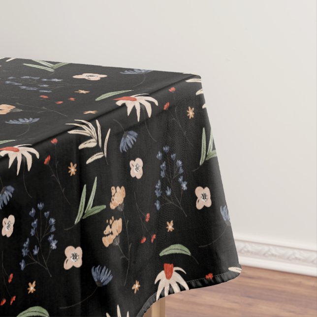 Simple watercolor flowers 1 tablecloth (In Situ)