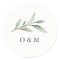Simple Watercolor Greenery monogram