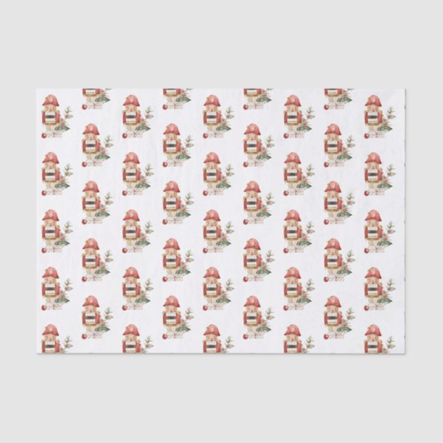 Simple Watercolor Nutcracker Christmas Tissue Paper (Front)
