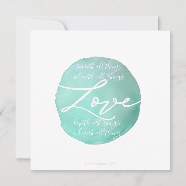 Simple watercolor religious scripture design thank you card (Front)