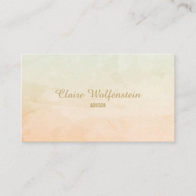 Simple Watercolour Blend Professional Business Card (Front)