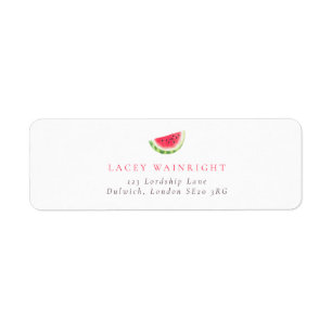 Simple Watermelon Summer Return Address