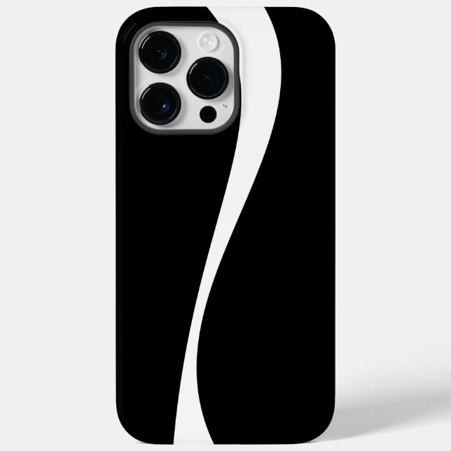 Simple Waves 2 - Black and White Case-Mate iPhone Case (Back)