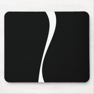 Simple Waves 2 - Black and White Mouse Mat
