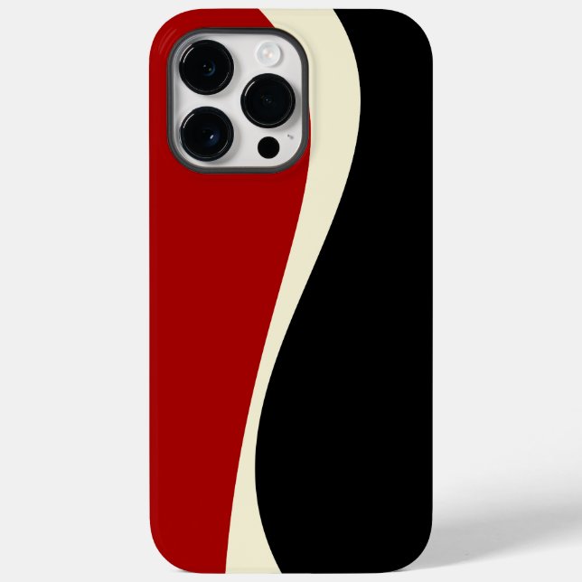 Simple Waves 2 in Red and Cream Case-Mate iPhone Case (Back)