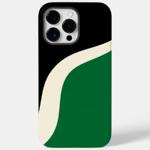 Simple Waves 3 in Green, Cream and Black  Case-Mate iPhone 14 Pro Max Case