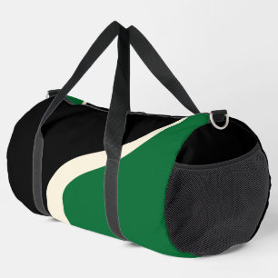 Simple Waves 3 in Green, Cream and Black Duffle Bag
