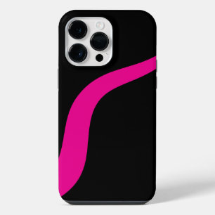 Simple Waves 3 in Magenta and Black iPhone 14 Pro Max Case