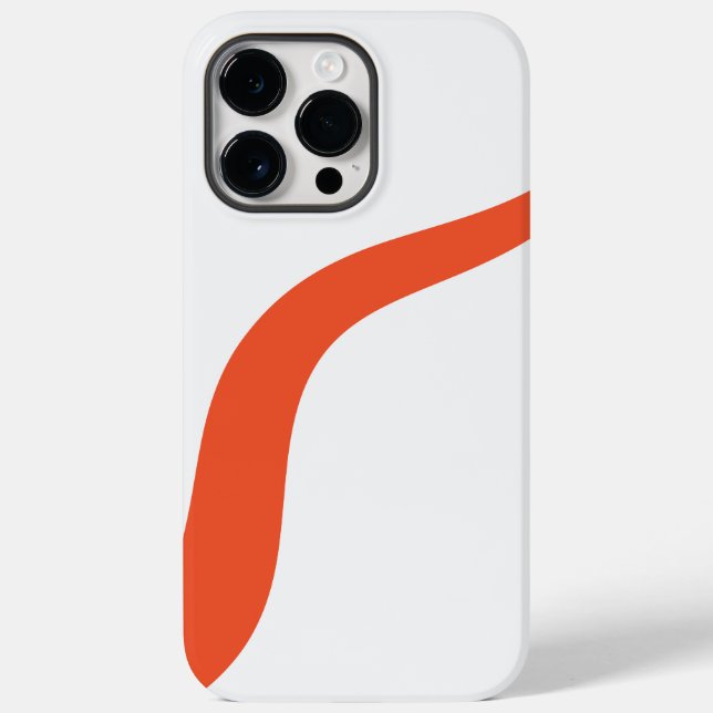 Simple Waves 3 - Orange and White Case-Mate iPhone Case (Back)