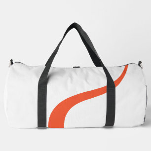 Simple Waves 3 - Orange and White Duffle Bag