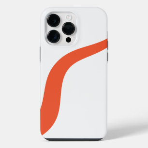 Simple Waves 3 - Orange and White iPhone 14 Pro Max Case