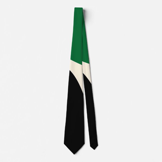 Simple Waves 4 in Green, Cream and Black  Tie (Front)