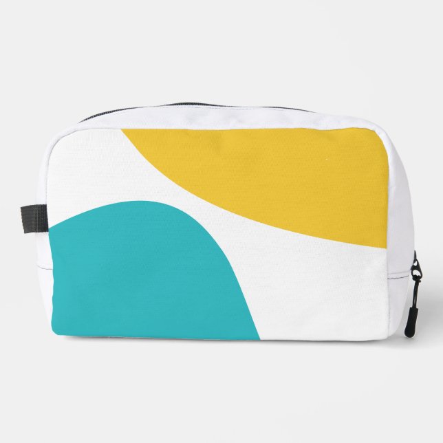 Simple Waves 4 - Turquoise and Yellow Dopp Kit (Front)