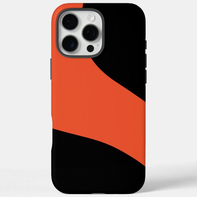Simple Waves in Black and Orange Case-Mate iPhone Case (Back)