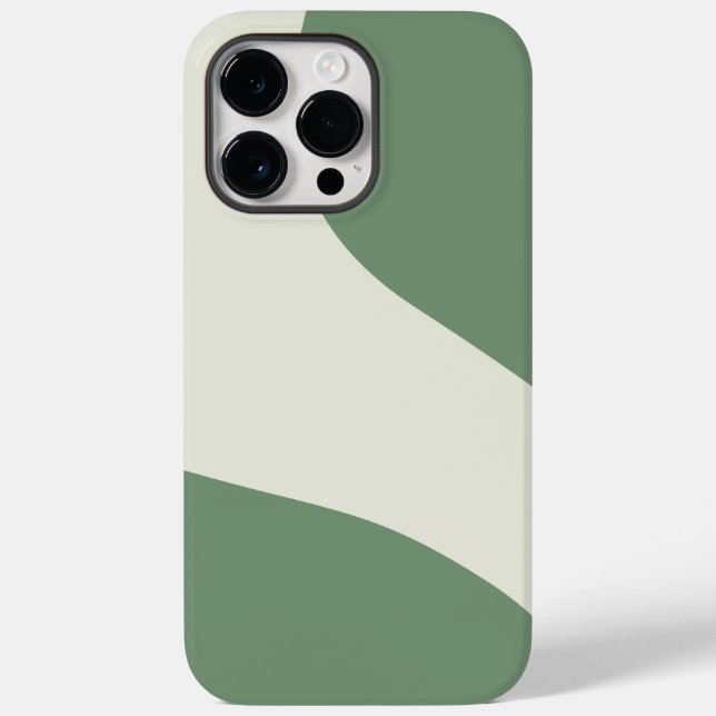 Simple Waves in Green Case-Mate iPhone Case (Back)
