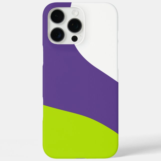 Simple Waves in Lime Green and Purple Case-Mate iPhone Case (Back)