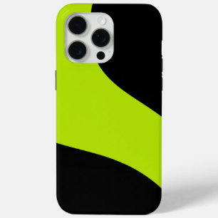 Simple Waves in Lime Green iPhone 15 Pro Max Case