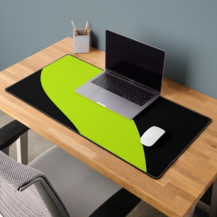 Simple Waves in Lime Green Desk Mat