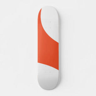 Simple Waves - Orange and White Skateboard