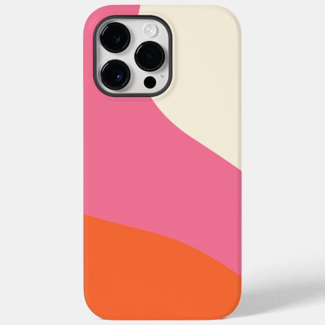 Simple Waves - Pink, Orange and Cream Case-Mate iPhone Case (Back)