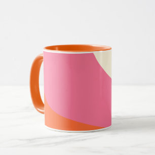 Simple Waves - Pink, Orange and Cream Mug