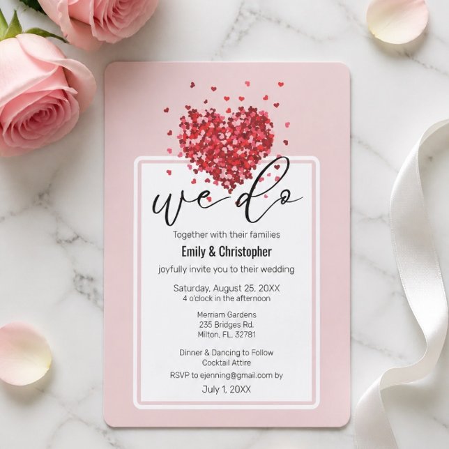 Simple We Do - Hearts Wedding Invite (Creator Uploaded)