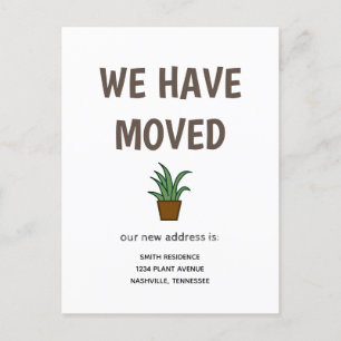 SIMPLE WE HAVE MOVED ANNOUNCEMENT POSTCARD