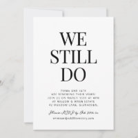 Simple We Still Do Vow Renewal Card