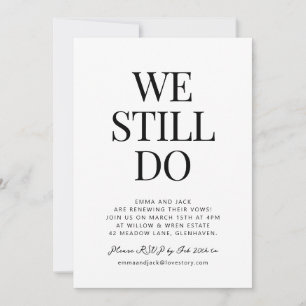 Simple We Still Do Vow Renewal Card