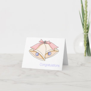 Simple Wedding Bells Wedding Greeting Card