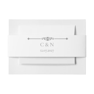 Simple Wedding Belly Band Invitation Belly Band
