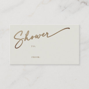 Simple Wedding Bridal Shower Gift Tag