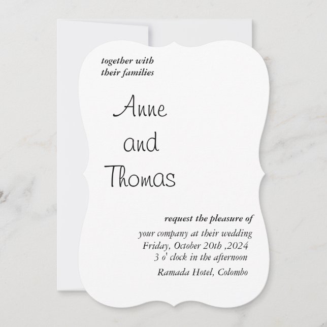 Simple wedding card (Front)