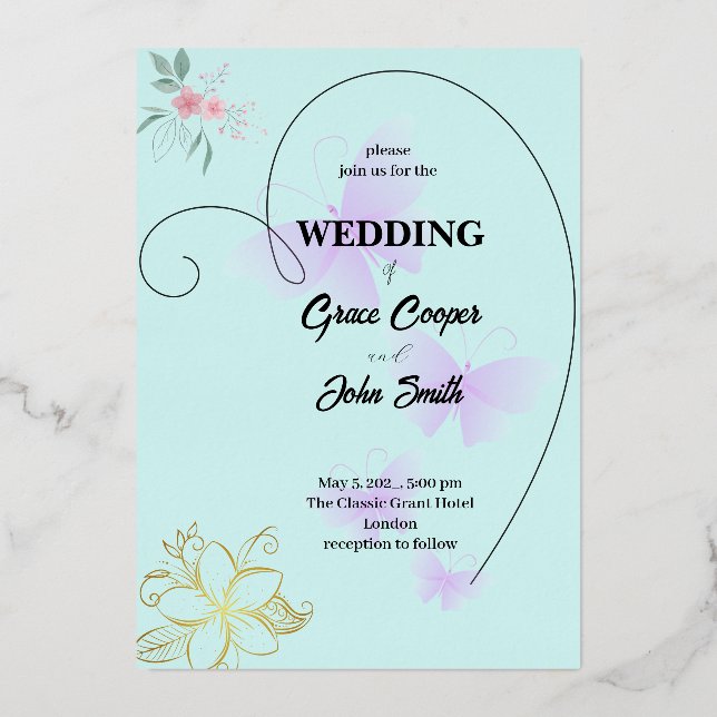 Simple wedding card design (Front)