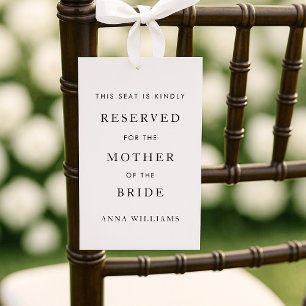 Simple Wedding Chair tag, seating tag, seat tag, Invitation