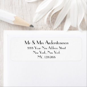 Simple Wedding Chic Script Name Return Address